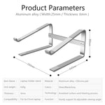 Desktop Aluminiumlegierung Erhöhter Wärmeableitungs-Laptopständer, für 13-17 Zoll