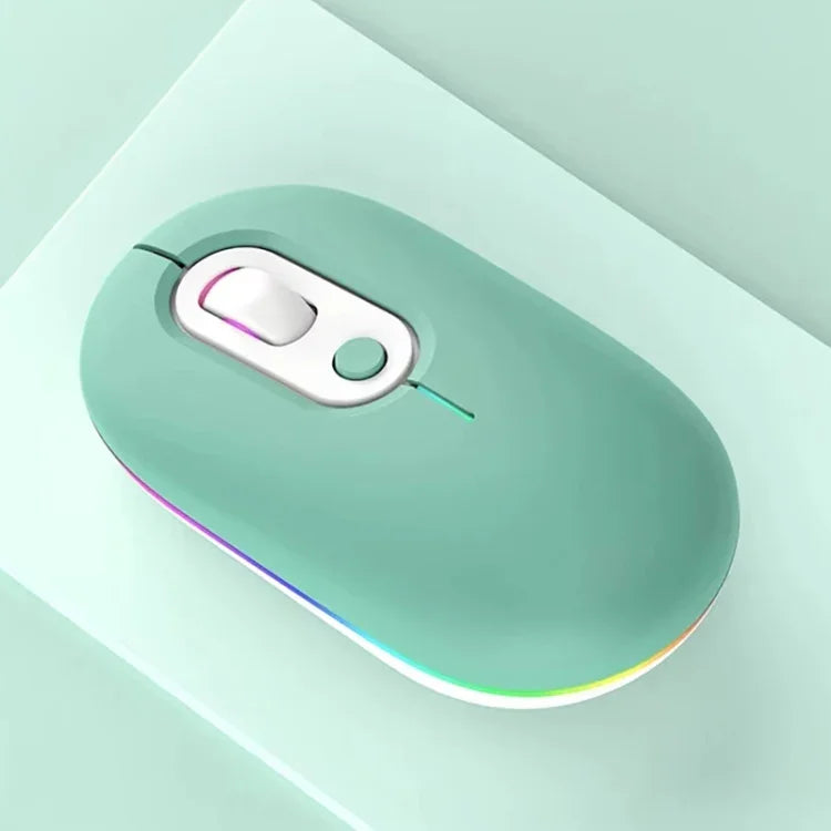 Wiederaufladbare beleuchtete lautlose kabellose Maus, 2,4G Rosa, 2,4G Blau, 2,4G Grün, 2,4G+Bluetooth Rosa, 2,4G+Bluetooth Blau, 2,4G+Bluetooth Grün