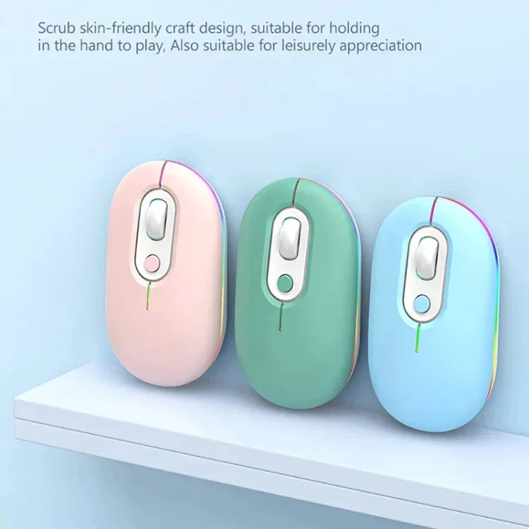 Wiederaufladbare beleuchtete lautlose kabellose Maus, 2,4G Rosa, 2,4G Blau, 2,4G Grün, 2,4G+Bluetooth Rosa, 2,4G+Bluetooth Blau, 2,4G+Bluetooth Grün