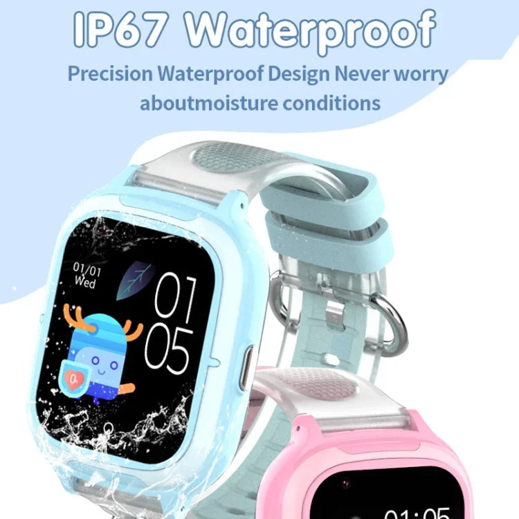 4G-Kinder-Smartwatch mit Ortungssystem, IP67 wasserdicht / Video- / Sprachanrufe