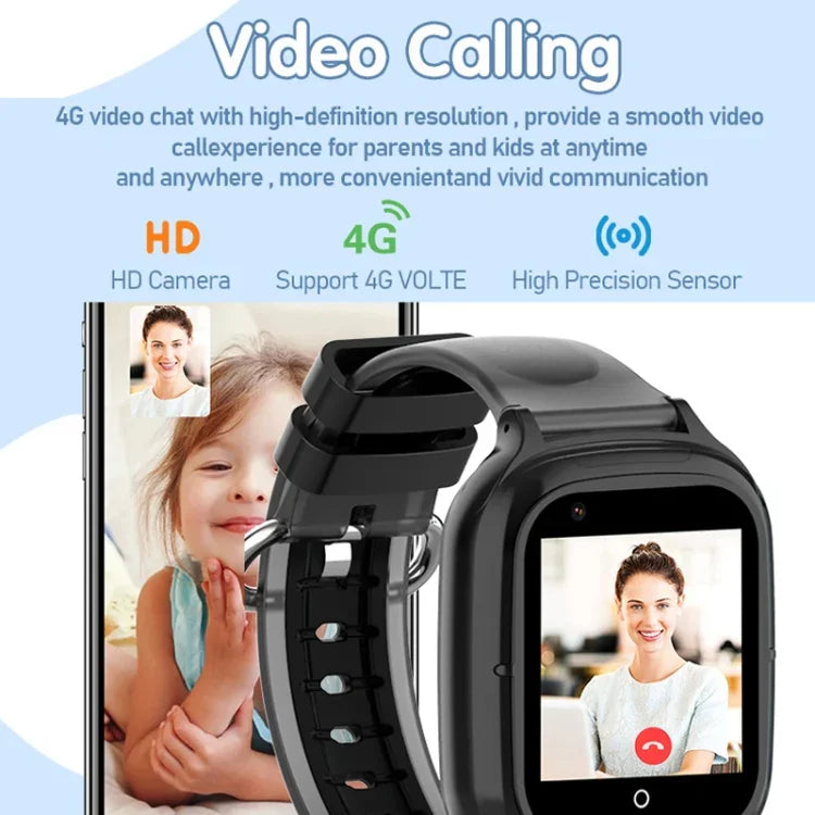 4G-Kinder-Smartwatch mit Ortungssystem, IP67 wasserdicht / Video- / Sprachanrufe