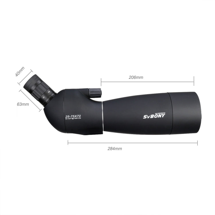 SVBONY SV28 25-75x70 IP65 Wasserdichtes Vogelbeobachtungsfernrohr, 21mm Okular