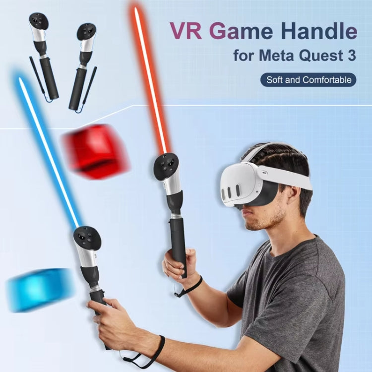 DEVASO Für Meta Quest 3S / 3 Game Lightsaber Golf Game Verlängerungsstange Baseballschläger-Griff Zubehör