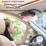 Car Sun Visor Hanging Sunroof Seat Back Tissue Box, Leather Black, Leather Beige, Leather Brown, Leather Red, Suede Dark Gray, Suede Beige, Suede Brown, Suede Red