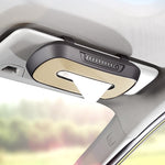 Car Sun Visor Hanging Sunroof Seat Back Tissue Box, Leather Black, Leather Beige, Leather Brown, Leather Red, Suede Dark Gray, Suede Beige, Suede Brown, Suede Red
