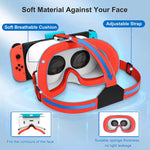 DEVASO Kompatibel mit Switch / Switch OLED Spielekonsole VR-Brille, 1127225