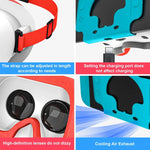 DEVASO Kompatibel mit Switch / Switch OLED Spielekonsole VR-Brille, 1127225