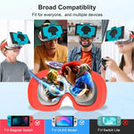 DEVASO Kompatibel mit Switch / Switch OLED Spielekonsole VR-Brille, 1127225