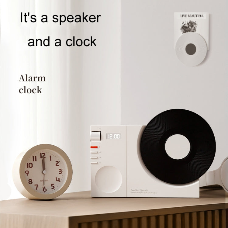 Retro Clock Bluetooth Speaker Rotating Film Wireless Subwoofer Hifi Sound Audio