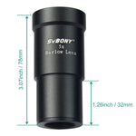 SVBONY F9102A 1.25 Zoll 5x Multiplikator Astronomische Teleskop Zubehör, F9102A