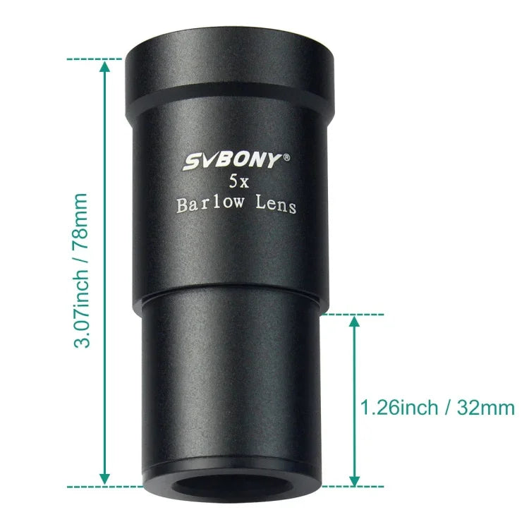 SVBONY F9102A 1.25 Zoll 5x Multiplikator Astronomische Teleskop Zubehör, F9102A