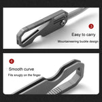 Multifunctional Titanium Keychain Outdoor Portable Defense Mini Folding Knife, With Steel Ring, With 1 Titanium Ring, With 2 Titanium Ring