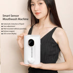 540ml Automatischer Mundspülspender 3 Stufen Dosierung mit 2 Magnetbechern, S7 Weiß, S7 Schwarz