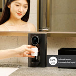 540ml Automatischer Mundspülspender 3 Stufen Dosierung mit 2 Magnetbechern, S7 Weiß, S7 Schwarz