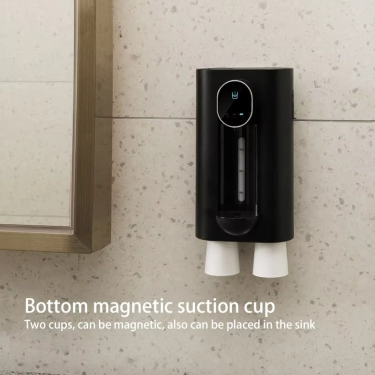 540ml Automatischer Mundspülspender 3 Stufen Dosierung mit 2 Magnetbechern, S7 Weiß, S7 Schwarz