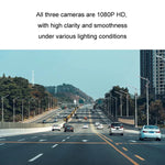 Auto HD WIFI Vernetzte Dreifach-Kamera-Fahrzeugrekorder, Mit GPS, WIFI-Verbindung, Mit rechtem Toter-Winkel-System