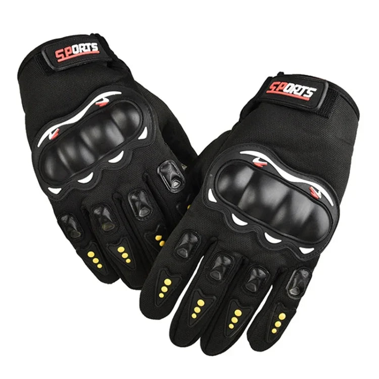 Motorradhandschuhe Herren Reiten Rennen rutschfest Hartschale Outdoor Vollfinger Touchscreen-Handschuhe, Durchschnittlich