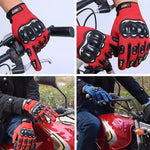 Motorradhandschuhe Herren Reiten Rennen rutschfest Hartschale Outdoor Vollfinger Touchscreen-Handschuhe, Durchschnittlich