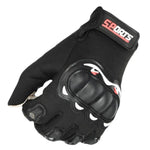Motorradhandschuhe Herren Reiten Rennen rutschfest Hartschale Outdoor Vollfinger Touchscreen-Handschuhe, Durchschnittlich