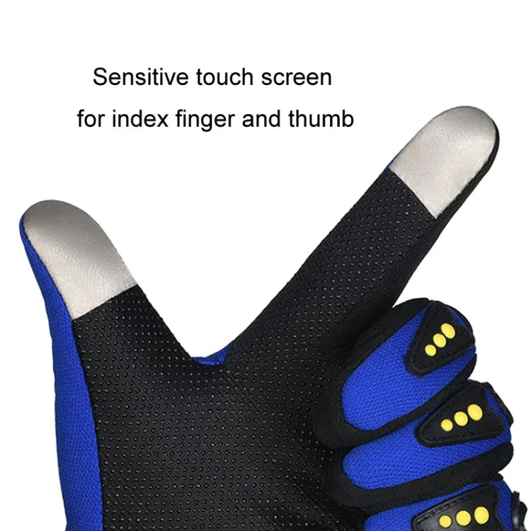 Motorradhandschuhe Herren Reiten Rennen rutschfest Hartschale Outdoor Vollfinger Touchscreen-Handschuhe, Durchschnittlich