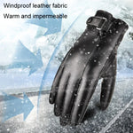 Herbst Winter Herren Lederhandschuhe PU Samt Warm Reiten Fahren Touchscreen Handschuhe, Durchschnittlich