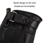 Herbst Winter Herren Lederhandschuhe PU Samt Warm Reiten Fahren Touchscreen Handschuhe, Durchschnittlich