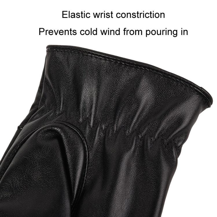 Herbst Winter Herren Lederhandschuhe PU Samt Warm Reiten Fahren Touchscreen Handschuhe, Durchschnittlich