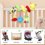 Baby Raupe Kinderbett Spiralspielzeug Cartoon Tier Baby Mit Rassel Biene Kinderwagen Hängendes Beruhigungsspielzeug, H033B