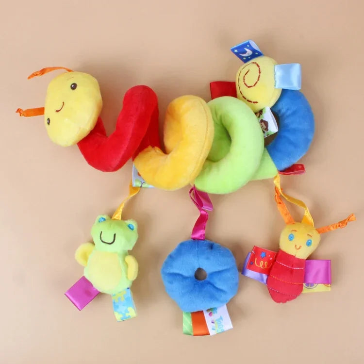 Baby Raupe Kinderbett Spiralspielzeug Cartoon Tier Baby Mit Rassel Biene Kinderwagen Hängendes Beruhigungsspielzeug, H033B