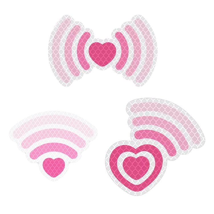 Vehicle Electronic Car Cover Scratches Night Collision Decorative Signal Reflective Warning Stickers, 3pcs / Set