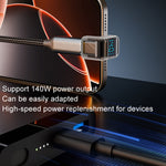 Typ-C Digitalanzeige U-förmiger Adapter 180-Grad-Winkel 140W 4.0 Adapter, 180-Grad-Winkel