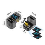 Typ-C Digitalanzeige U-förmiger Adapter 180-Grad-Winkel 140W 4.0 Adapter, 180-Grad-Winkel