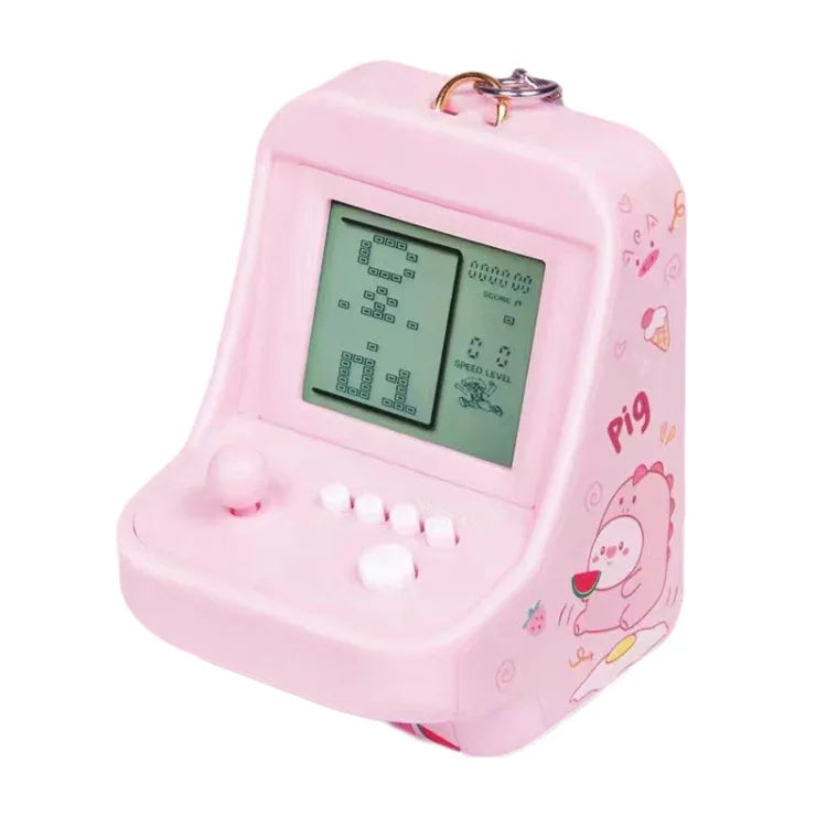 Tragbarer Arcade-Spielautomat-Schlüsselanhänger für Kinder, Mini-Bausteinspielzeug, Geschenk