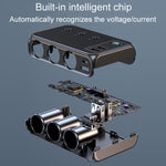 C29 9 In 1 Car Cigarette Lighter Powerful Fast Charger With Voltage Display, C29