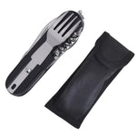 SY-FT008 7-in-1 Multifunktionales Outdoor Camping Tragbares Klapp-Besteck-Set