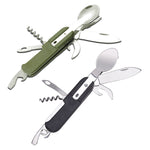 SY-FT008 7-in-1 Multifunktionales Outdoor Camping Tragbares Klapp-Besteck-Set