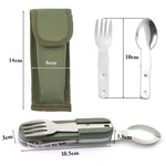 SY-FT008 7-in-1 Multifunktionales Outdoor Camping Tragbares Klapp-Besteck-Set