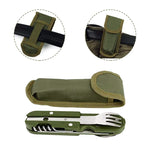 SY-FT008 7-in-1 Multifunktionales Outdoor Camping Tragbares Klapp-Besteck-Set