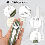 SY-FT008 7-in-1 Multifunktionales Outdoor Camping Tragbares Klapp-Besteck-Set
