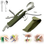 SY-FT008 7-in-1 Multifunktionales Outdoor Camping Tragbares Klapp-Besteck-Set