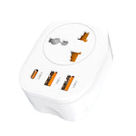 Universal-Konverterstecker 2USB+Typ-C Smart-Konverter-Steckdose, UK-Stecker, US-Stecker, EU-Stecker