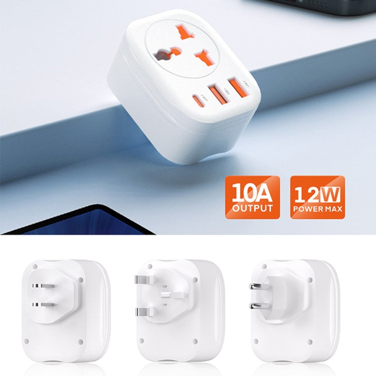 Universal-Konverterstecker 2USB+Typ-C Smart-Konverter-Steckdose, UK-Stecker, US-Stecker, EU-Stecker