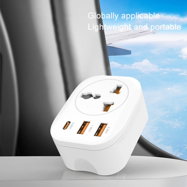 Universal-Konverterstecker 2USB+Typ-C Smart-Konverter-Steckdose, UK-Stecker, US-Stecker, EU-Stecker