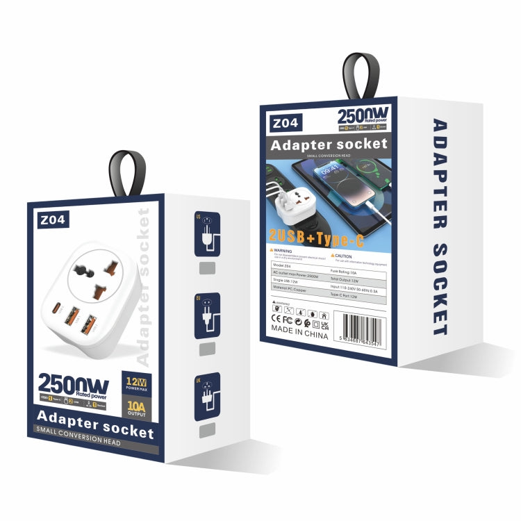 Universal-Konverterstecker 2USB+Typ-C Smart-Konverter-Steckdose, UK-Stecker, US-Stecker, EU-Stecker