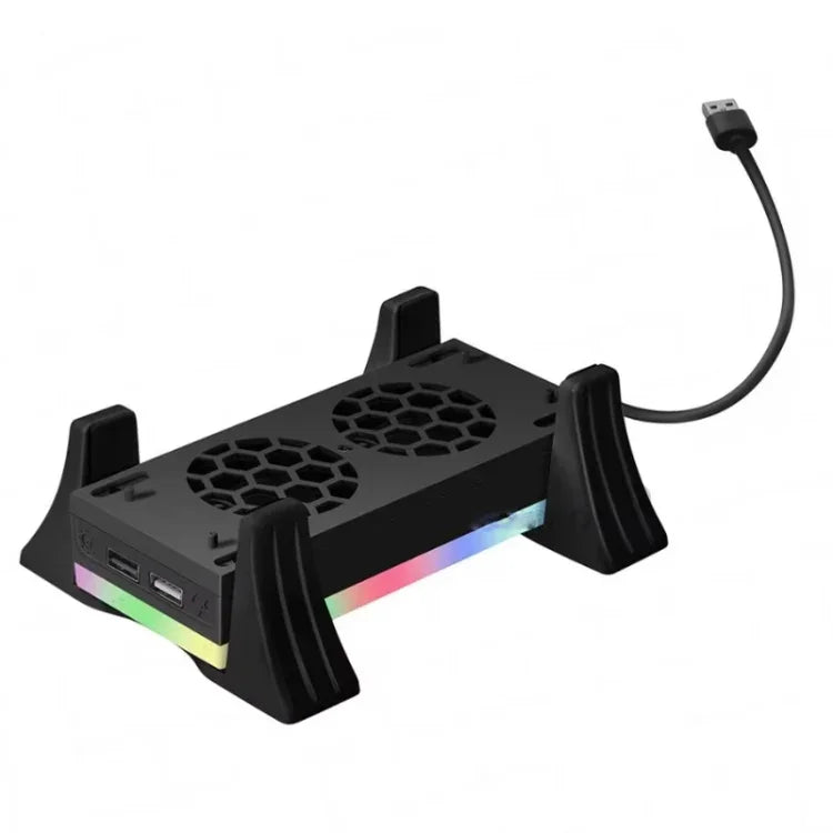 Für Xbox Series S Konsolenbasis-Lüfter mit integriertem LED-Lichtstreifen, Basis-Lüfter Weiß, Basis-Lüfter Schwarz