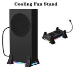 Für Xbox Series S Konsolenbasis-Lüfter mit integriertem LED-Lichtstreifen, Basis-Lüfter Weiß, Basis-Lüfter Schwarz
