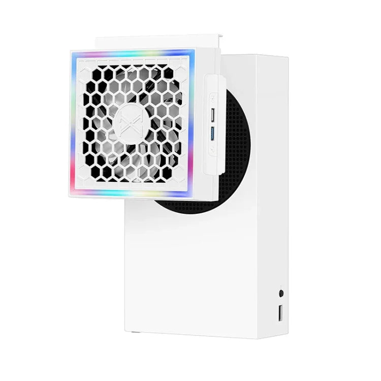 Für die XBOX Series S Konsole: Seitlich montierter Lüfter mit RGB-Farbbeleuchtung für den Radiator