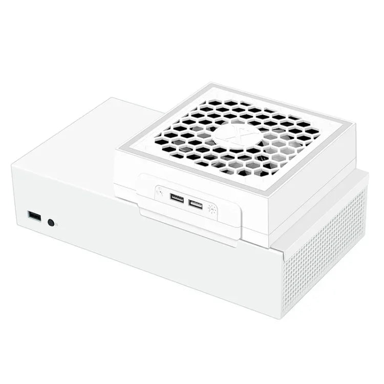 Für die XBOX Series S Konsole: Seitlich montierter Lüfter mit RGB-Farbbeleuchtung für den Radiator