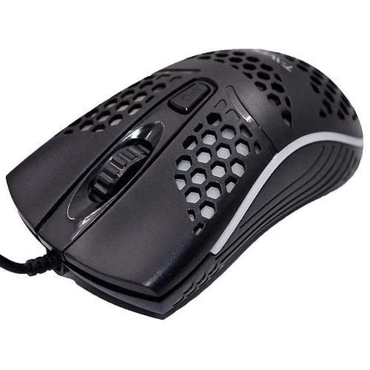 T-WOLF V15 Honeycomb Kabelgebundene USB-Gaming-Maus mit RGB-Beleuchtung, ergonomisches Hollow-Design für PC, Büro, Heimgebrauch