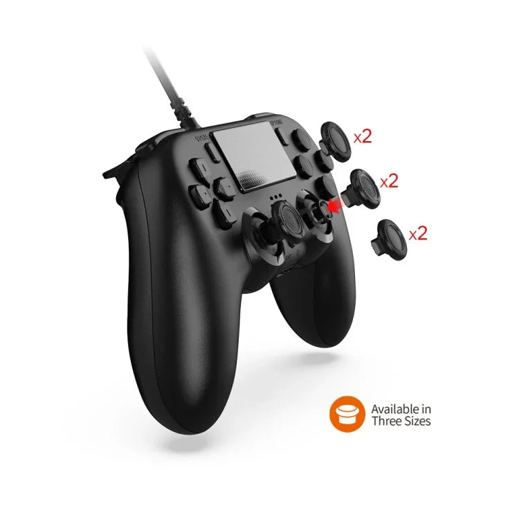 Kabelgebundener Controller für PS5 / PS5 Slim / PC mit Makroprogrammierung, Sechs-Achsen-Gyroskop, kabelgebunden